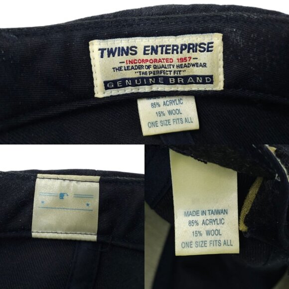 Minnesota Twins Hat Strapback Cap Embroidered Logo Baseball MLB Navy Wool Blend - Picture 7 of 14